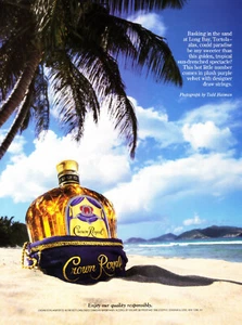 CROWN ROYAL WHISKY AD #19 RARE 1998 OOP BEACH SCENE - Picture 1 of 2