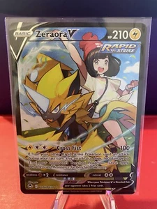 Pokémon TCG Card Zeraora V TG16/TG30 Ultra Rare Silver Tempest - Picture 1 of 2