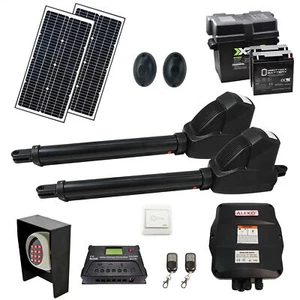 ALEKO Solar Powered Full Kit Swing Gate Operator for Dual Gates up to 1760 lb - Picture 1 of 14