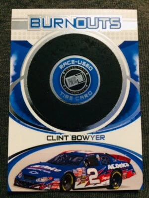 2006 Press Pass Eclipse Clint Bowyer Burnouts Race Used Tire Card /900 Rare  - Image 1 of 2