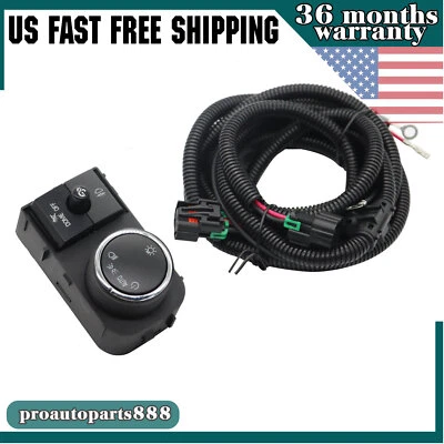 Novo chicote de fios para farol de neblina + interruptor para 2007-2014 Chevrolet Silverado 3500 HD - Imagem 1 de 4