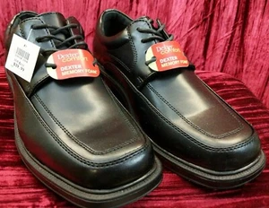 New Dexter Comfort Memory Foam Spencer OX Black Mens Smart Dress Shoe 159158 - Picture 1 of 6