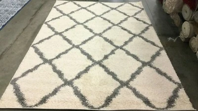 Alfombra manchada marfil/gris 6' x 9', precio reducido 1172643357 SGD257F-6 Foto 1 de 4