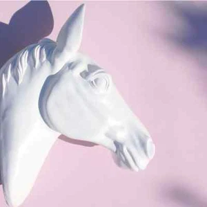 Horse Head Wall Art Sculpture Vastu Good Luck Farmhouse Animal Statue Home Decor - Picture 1 of 8