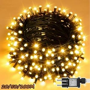 Weihnachten Lichterkette Außen Innen 20-100M LED Lichterketten Strom mit Timer - Bild 1 von 20