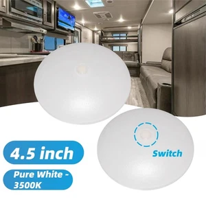 2 PCS 12V 4.5" RV Lights LED Ceiling Lighting Under Cabinet Lamp with Switch - Picture 1 of 8