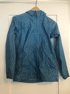 Lands End Kids Blue Floral Hooded Jacket Size S (14) - Picture 1 of 4