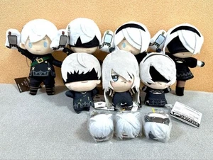 NieR Automata 9 Piece Plush Set 2B 9S Pod Chibi Figures Ver1.1a Used - Picture 1 of 4