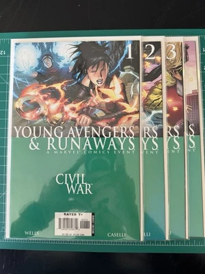 Young Avengers & Runaways Civil War 2006 #1-4 conjunto completo casi nuevo rango cómic Marvel Foto 1 de 4