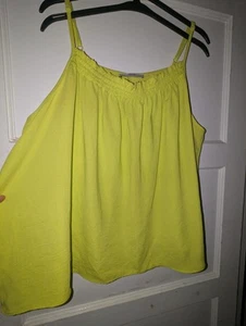 Asda George Ladies Lime / yellow Vest Top Size 22 - Picture 1 of 2