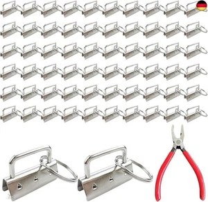 60 Stück Schlüsselband Rohlinge, 32mm Klemmschließeanhänger mit SchlüSselband Ro - Bild 1 von 7