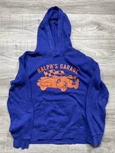 Polo Ralph Lauren Hoodie Blue And Orange Ralphs Garage Graphic Kids Xl Mens Smal - Picture 1 of 10