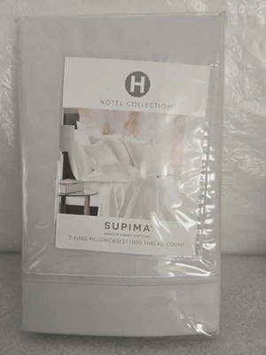 Hotel Collection Supima King 2-Pillowcases 1000 Thread Count 20" x 36" Grey - Image 1 of 2
