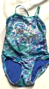 Lot 3980- Girl's HURLEY- Teal Tie Dye Bating Suit- Size L(10-12) - Picture 1 of 3