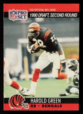 Harold Green 1990 Pro Set #707 RC Rookie Cincinnati Bengals - Image 1 of 2