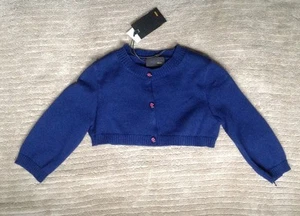 Nuevo con etiquetas Auténtico Fendi Niña Azul Abotonado Elegante Suéter Cárdigan (Talla 6) - Imagen 1 de 5