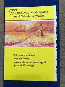 Tarjeta de felicitación española del Día de la Madre-Mama, voy a extranarte(A32) - Picture 1 of 5
