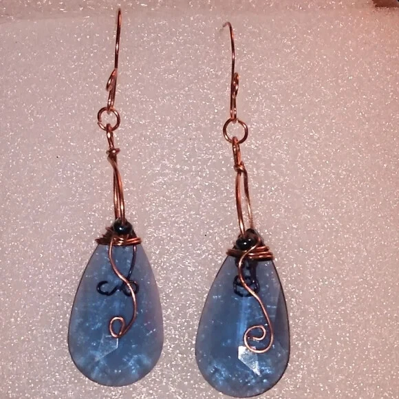 pendientes pendientes de cobre hechos a mano, pendientes de joyería artesanal y artesanal Foto 1 de 1