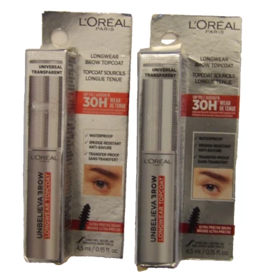 L'Oreal Unbelievable Longwear Brow Topcoat New Universal Transparent x 2! - Image 1 of 3