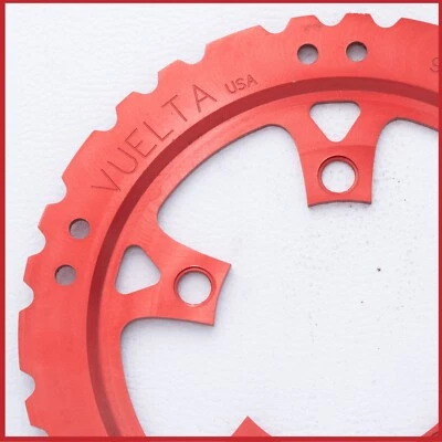 NOS VUELTA BMX CHAINRING CHAINGUARD 44T 94 BCD RED VINTAGE USA BMX OLD SCHOOL - Image 1 of 3
