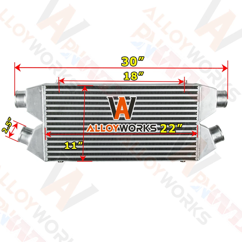 Intercooler de alumínio para Mitsubishi 3000GT 1991-1999/Nissan 300ZX 1990-1996 - Imagem 1 de 4