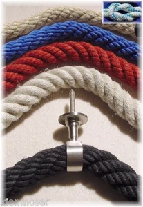 SEILTRÄGER 40mm Messing MATT VERNICKELT Wandseilhalter Handlaufseil,Treppenseil - Bild 1 von 2