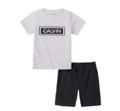 Calvin Klein Kids' 2-piece Outfit Set Gray Black Boys Size 4 - Image 1 of 3