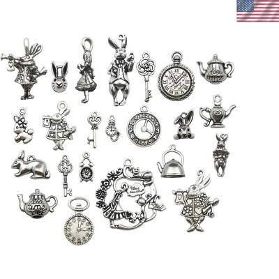 Mixed Size Antique Silver Charms - 40 Unique Designs for Jewelry Enthusiasts - Image 1 of 4