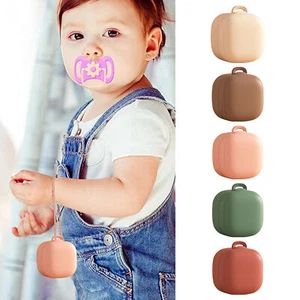 Pacifier Holder Case Silicone Portable Pacifier Cover Pouch Bag - Picture 1 of 17
