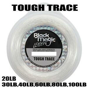 Brand New - Black Magic Tough Trace Monofilament Fishing Leader - Choose Lb