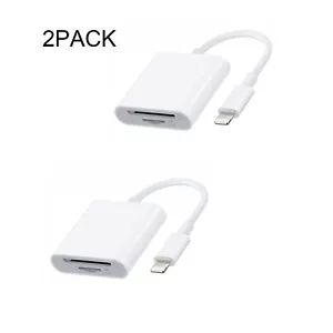 2PACK SD/TF Card Reader for IPhone iPad to SD Adapter Trail Game camera viewer - Picture 1 of 7