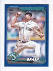 2024 Topps Update Series #US168 MATT BRASH Seattle Mariners ROYAL BLUE Parallel - Picture 1 of 2