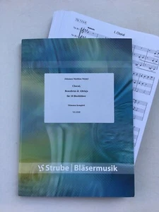 Noten. J.M. Michel. Choral, Benedictus & Alleluja für 10 Blechbläser.   Stimmen. - Picture 1 of 1