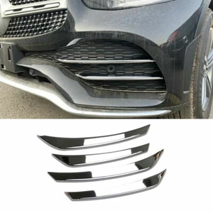 4pcs ABS Chrome Front Fog Light Strips Cover For Mercedes Benz GLC-Class 2020-22 - Picture 1 of 9