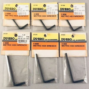 Lot of 6 - DU-BRO Metric Hex Wrenches 3 - DUB2130 3MM & 3 - DUB2131 4MM - Picture 1 of 5