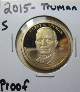 2015-S Proof Harry Truman Presidential Golden Dollar (#226d) - Picture 1 of 2