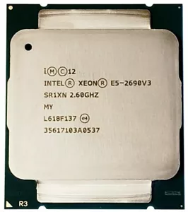 Intel Xeon E5-2690 v3 SR1XN 2.6 - 3.5GHz, 30MB, 12 Core, FCLGA2011-3, 135W CPU - Picture 1 of 3