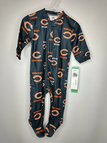 Chicago Bears NFL Team Apparel One Piece Footed Pajamas Boys 6/9Months Cover