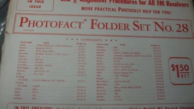 Sams Photofact - FOLDER  28,29,31,32,37,38,40,43,45,46,50,52,54,56,57,58,60 - Image 1 of 4