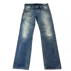 Diesel Larkee Jeans 30 32 008XR Light Wash Blue Faded Cotton Button Fly Straight - Bild 1 von 12