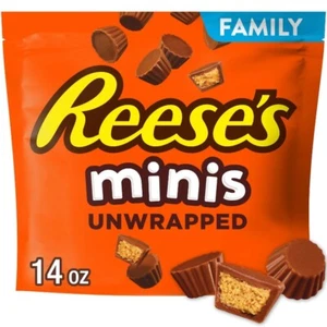 Reese's Milk Chocolate Unwrapped Peanut Butter Cups Candy, Family Pack 14 oz - Picture 1 of 6