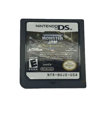Monster Jam Path of Destruction Nintendo DS Lite DSi XL 3DS 2DS Game Tested - Image 1 of 2