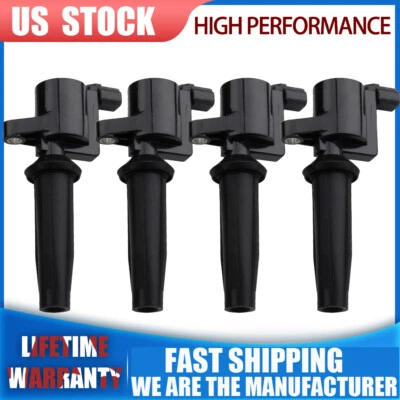Paquete de 4 bobinas de encendido DG507 para Ford Focus Escape Transit Mazda L4-2,0 L/2,3 L Foto 1 de 4