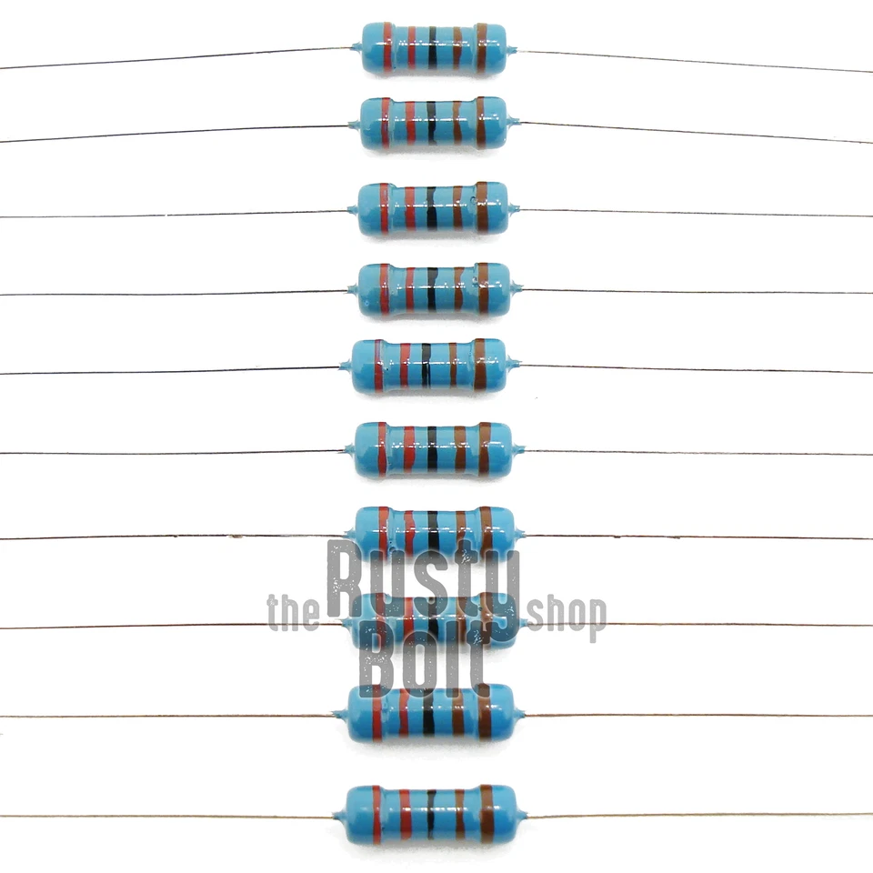 THE RUSTY BOLT SHOP Resistors - 1/4 w (0.25 watt) - 2.2K ohm - 1% Tolerance - Metal Film - New