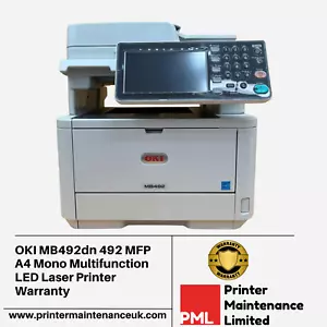 OKI MB492dn 492 MFP A4 Mono Multifunction LED Laser Printer Warranty - Picture 1 of 8