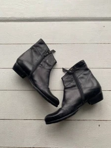 Airstep AS 98 Schwarz Leder Italienische Biker Stiefeletten EU 40 - Bild 1 von 18