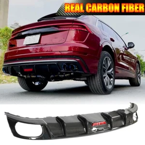 For Audi Q8 Sport SQ8 2019-22 REAL CARBON Rear Bumper Diffuser Lip W/LED BODYKIT - Bild 1 von 19
