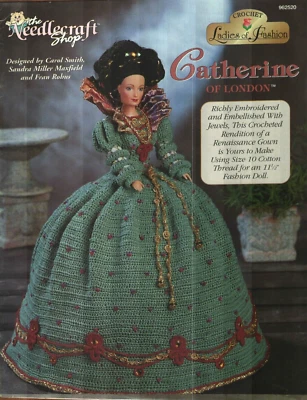 NUEVO LIBRO PATRÓN GANCHILLO MUÑECA VESTIDO MODA CATHERINE OF LONDRES Foto 1 de 2