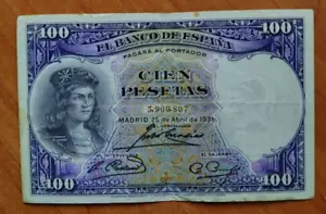 BILLETE ESPAÑA 100 Pesetas 1931 – Pick 83 (ORIGINAL) EBC+++ ES EL DE LAS FOTOS - Imagen 1 de 2