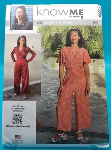 MONO MUJER KNOW ME SEW PATTERN ME2008 TALLA MISSES 10-18 SIN CORTAR - Imagen 1 de 2